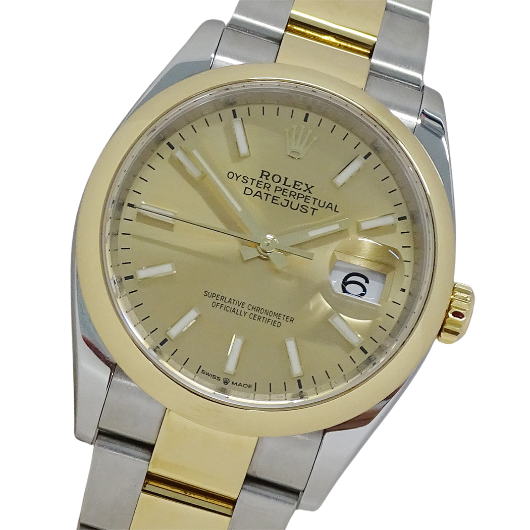 ROLEX ロレックス デイトジャスト 126203 ランダム番 メンズ 腕時計 自動巻き SS YG OH・磨き済み 【中古】