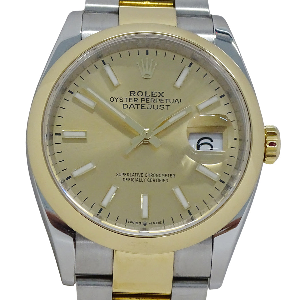 ROLEX ロレックス デイトジャスト 126203 ランダム番 メンズ 腕時計 自動巻き SS YG OH・磨き済み 【中古】