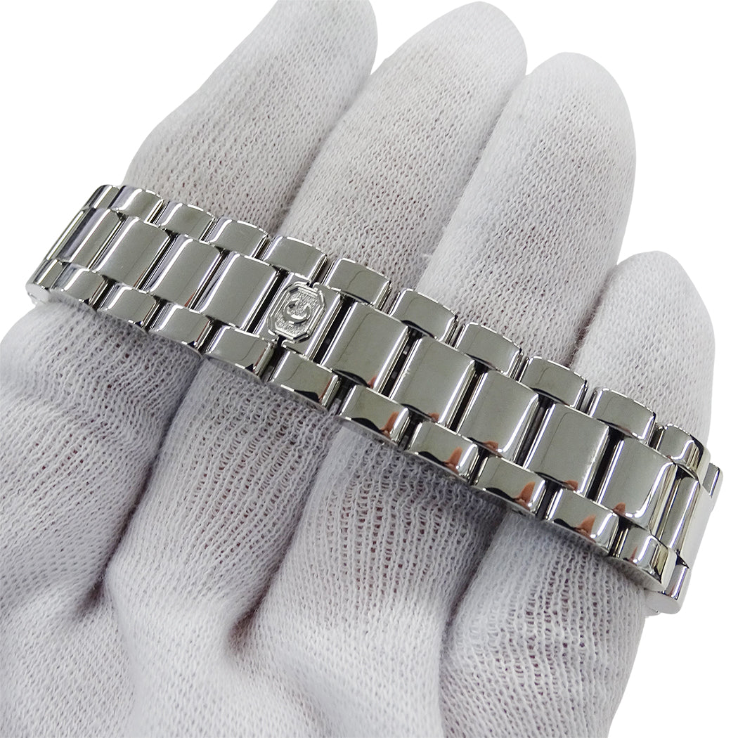 Chopard ショパール ハッピースポーツ スクエア 8892 レディース 腕時計 クオーツ QZ ステンレス レザー 5Pダイヤ 磨き済み【中古】