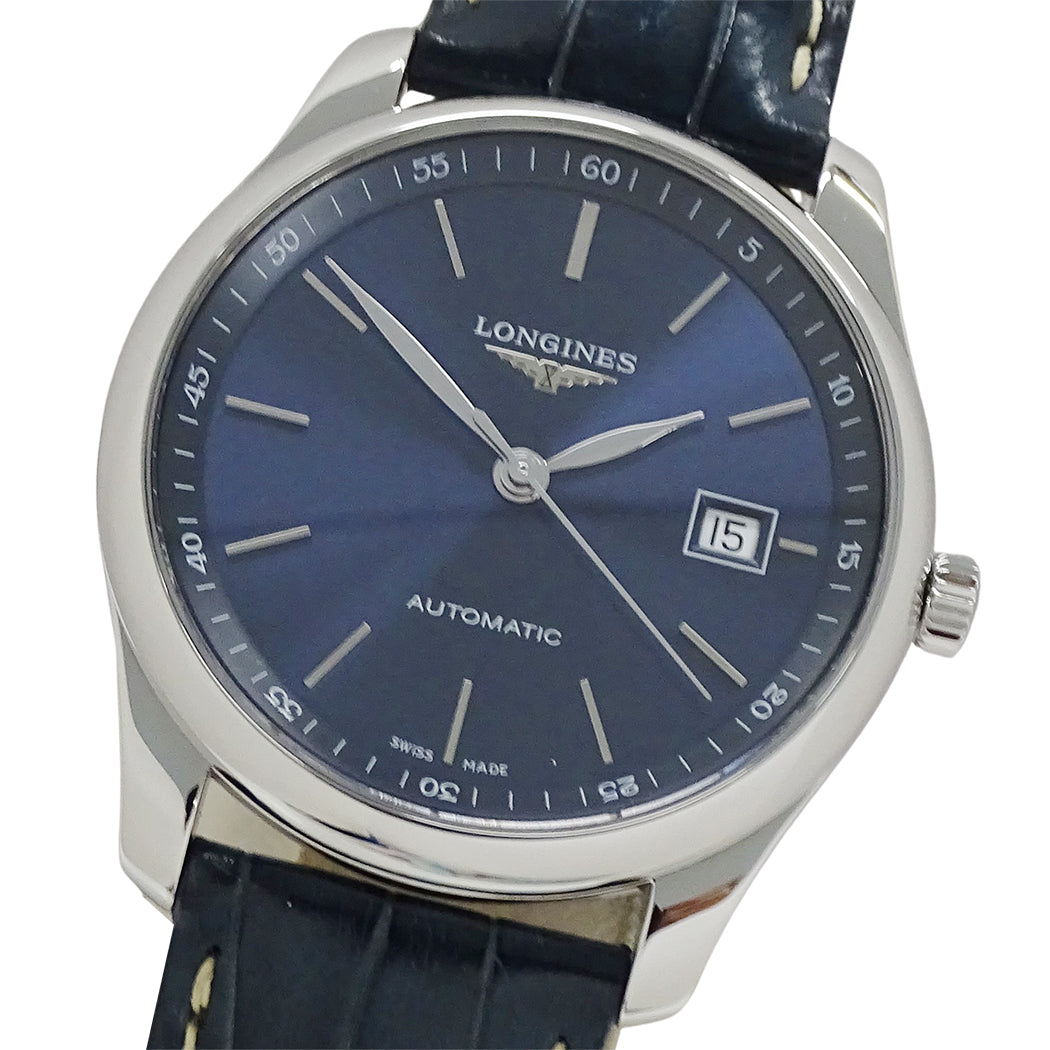 LONGINES ロンジン マスターコレクション L2.793.4 メンズ 腕時計 デイト 自動巻き ステンレス レザー 磨き済み【中古】
