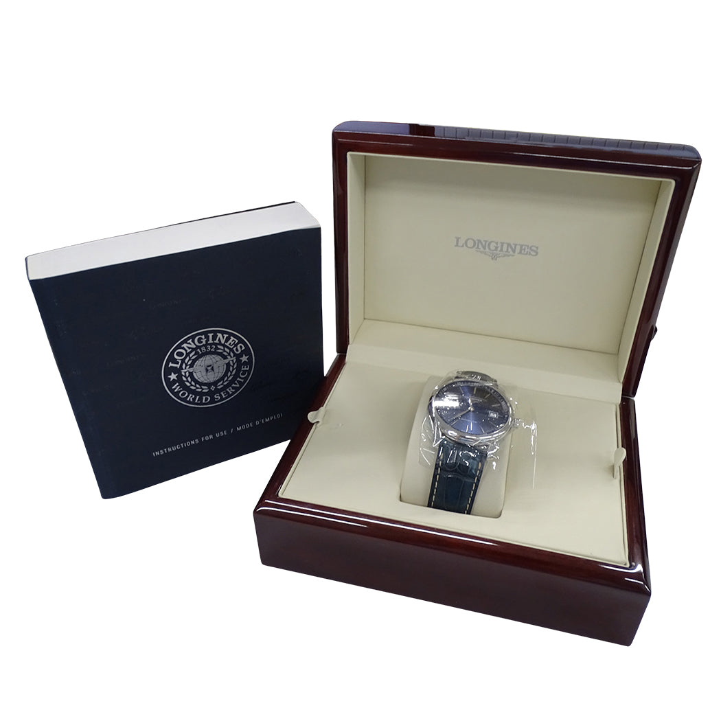 LONGINES ロンジン マスターコレクション L2.793.4 メンズ 腕時計 デイト 自動巻き ステンレス レザー 磨き済み【中古】