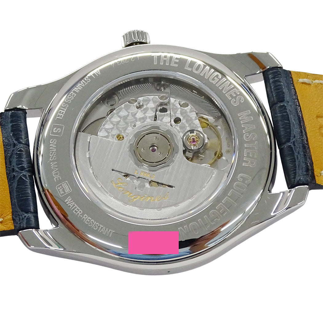 LONGINES ロンジン マスターコレクション L2.793.4 メンズ 腕時計 デイト 自動巻き ステンレス レザー 磨き済み【中古】