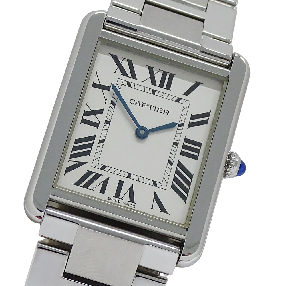 Cartier カルティエ タンクソロ LM W5200014 メンズ 腕時計 クオーツ QZ ステンレス 磨き済み 【中古】