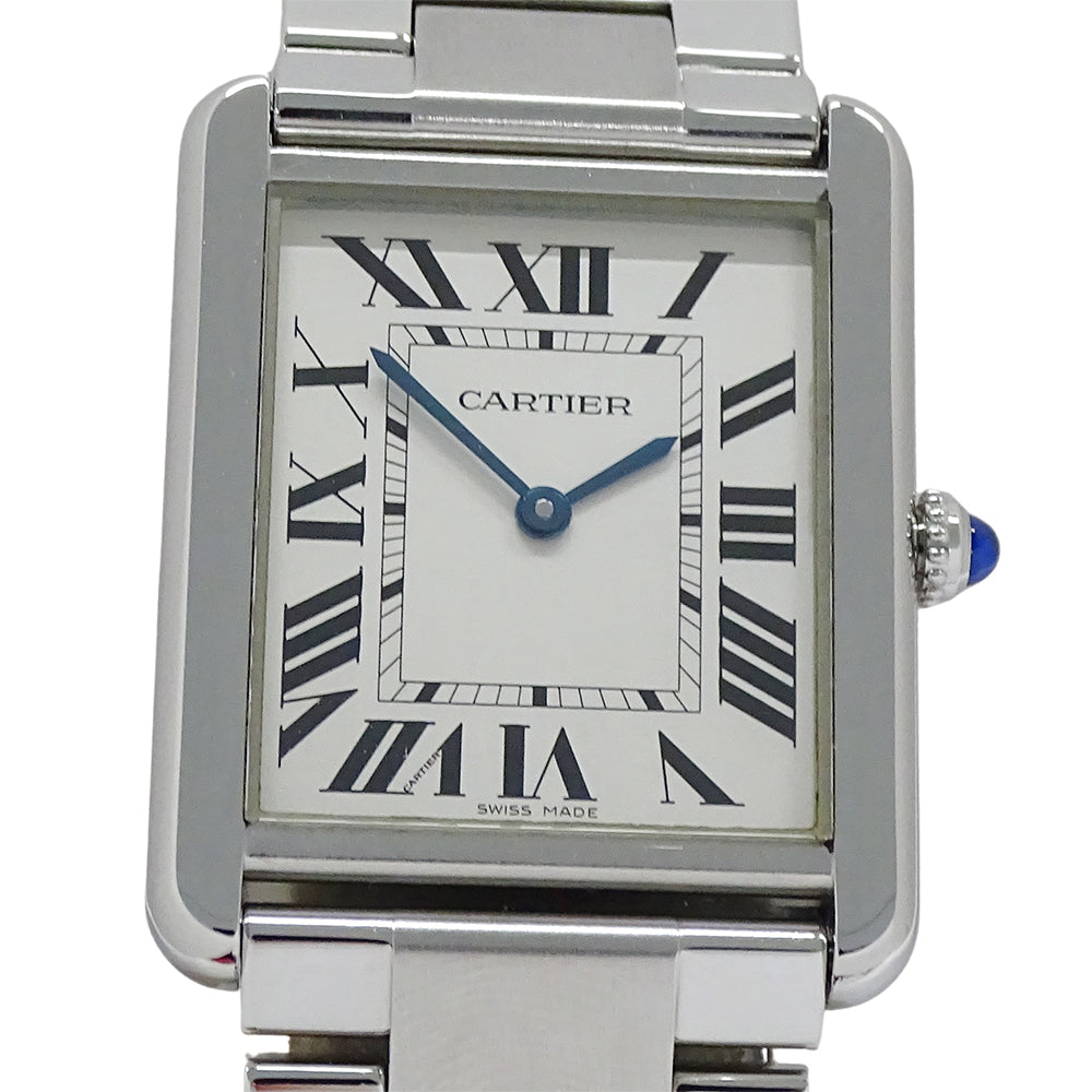 Cartier カルティエ タンクソロ LM W5200014 メンズ 腕時計 クオーツ QZ ステンレス 磨き済み 【中古】