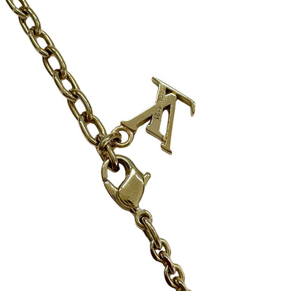 LOUIS VUITTON ルイ・ヴィトン コリエ・ギャンブル ネックレス ゴールド 青石 レディース M65096 【中古】