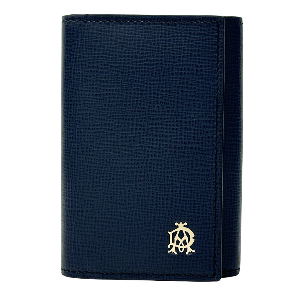 Dunhill ダンヒル キーケース ネイビー イエロー レザー 6連 キーリング付き メンズ 【中古】