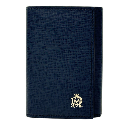 Dunhill ダンヒル キーケース ネイビー イエロー レザー 6連 キーリング付き メンズ 【中古】