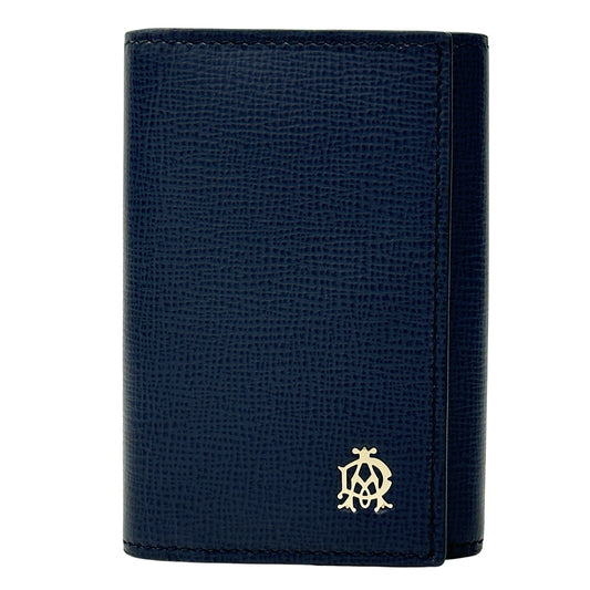 Dunhill ダンヒル キーケース ネイビー イエロー レザー 6連 キーリング付き メンズ 【中古】