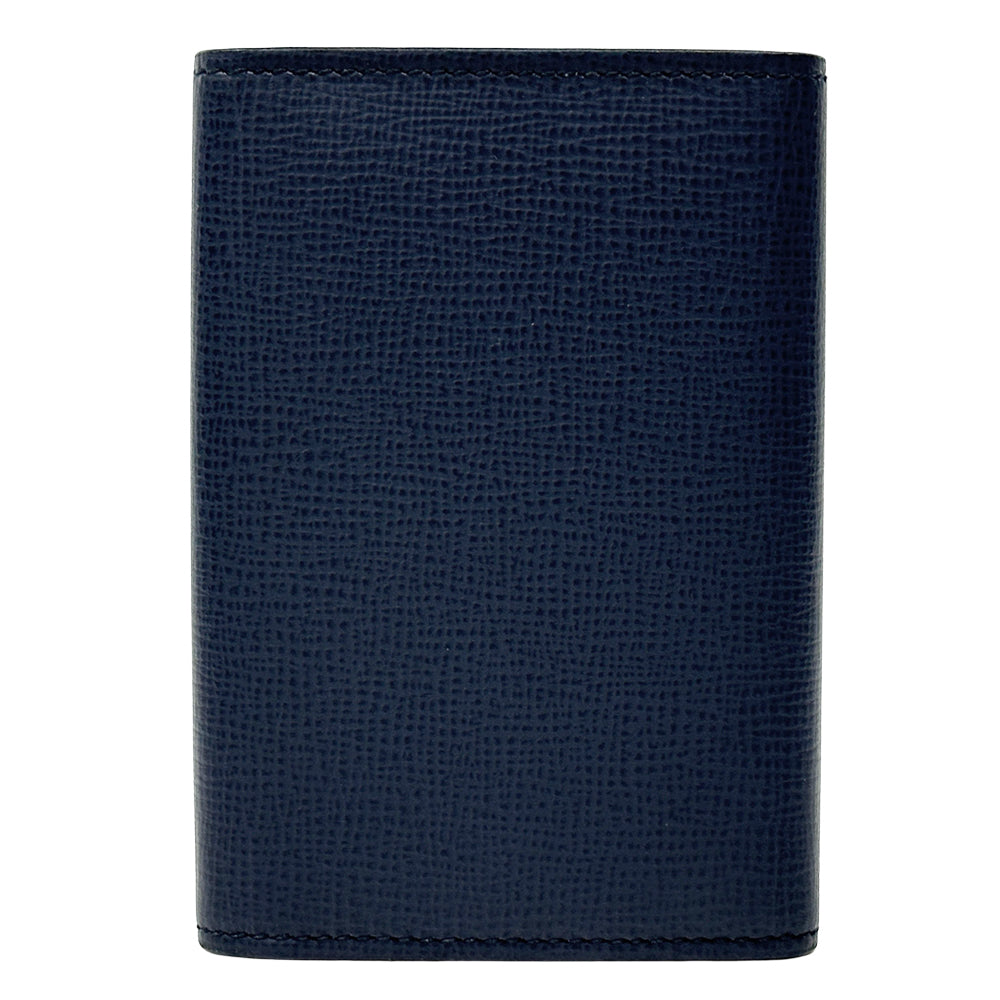 Dunhill ダンヒル キーケース ネイビー イエロー レザー 6連 キーリング付き メンズ 【中古】