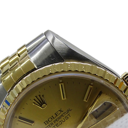 ROLEX ロレックス デイトジャスト 16233 X番 メンズ 腕時計 自動巻き SS YG 磨き済み【中古】