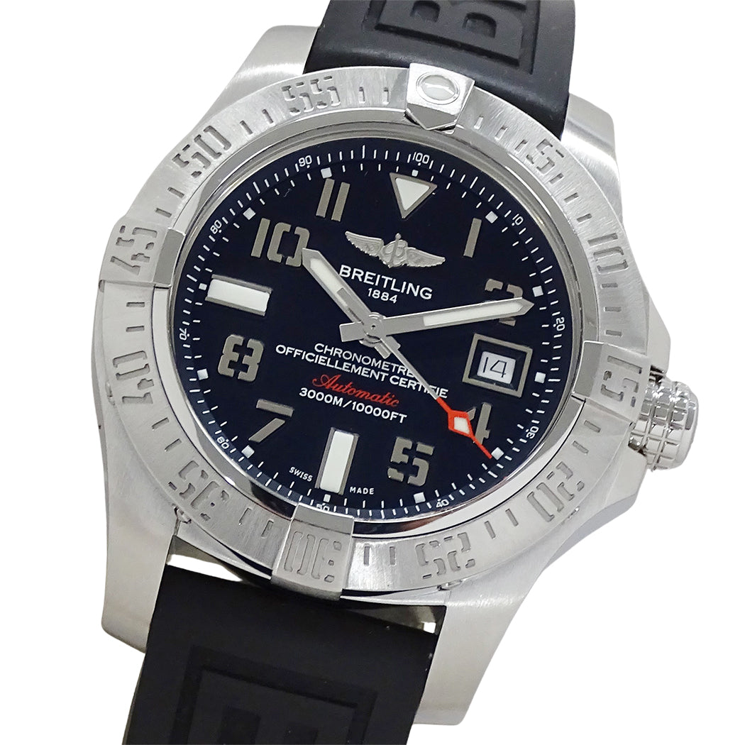 BREITLING ブライトリング アベンジャーII シーウルフ A17331 メンズ 腕時計 デイト 自動巻き SS ラバー 磨き済み【中古】