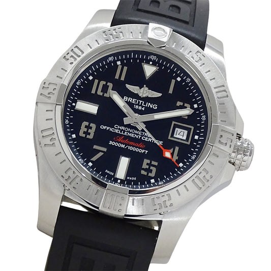 BREITLING ブライトリング アベンジャーII シーウルフ A17331 メンズ 腕時計 デイト 自動巻き SS ラバー 磨き済み【中古】