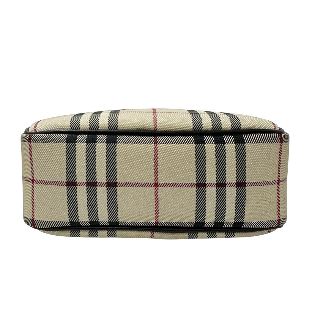 BURBERRY バーバリー ショルダーバッグ ブラウン ベージュ キャンバス レディース 【中古】