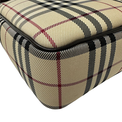 BURBERRY バーバリー ショルダーバッグ ブラウン ベージュ キャンバス レディース 【中古】