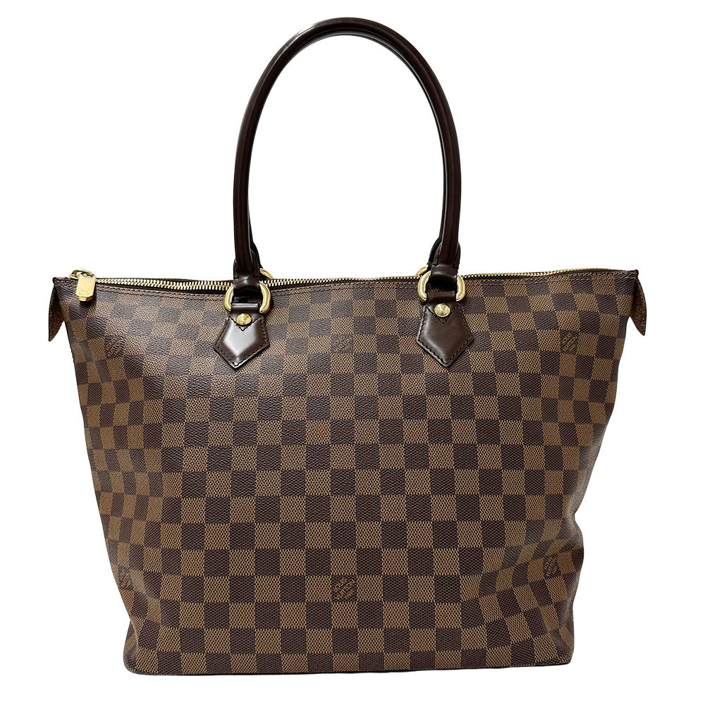 LOUIS VUITTON ルイ・ヴィトン サレヤ MM トートバッグ ダミエ エベヌ ブラウン N51182 ダミエキャンバス レディース 【中古】