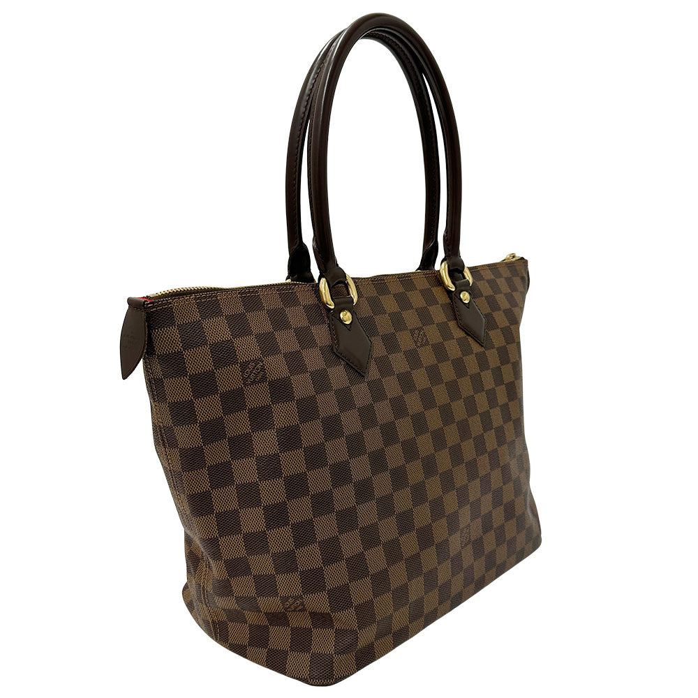 LOUIS VUITTON ルイ・ヴィトン サレヤ MM トートバッグ ダミエ エベヌ ブラウン N51182 ダミエキャンバス レディース 【中古】