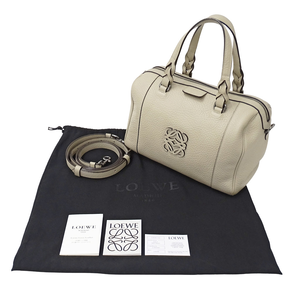 LOEWE ロエベ 2wayバッグ ベージュ レザー レディース 【中古】