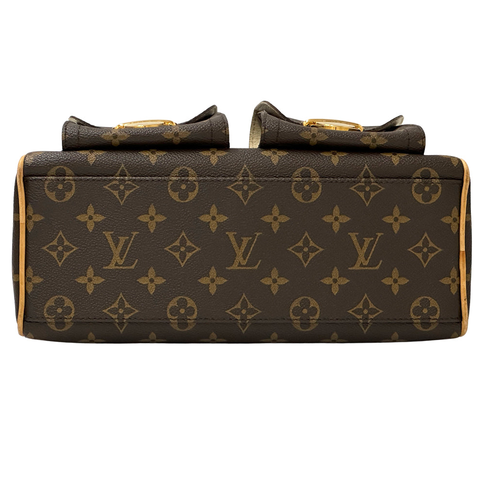 LOUIS VUITTON ルイ・ヴィトン マンハッタンPM ハンドバッグ モノグラム ブラウン M40026 レディース 【中古】