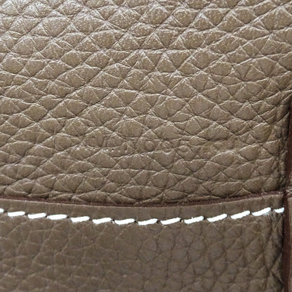 HERMES エルメス ドゥブルセンス 45 トートバッグ エトゥープ ブルー トリヨンクレマンス レディース 【中古】