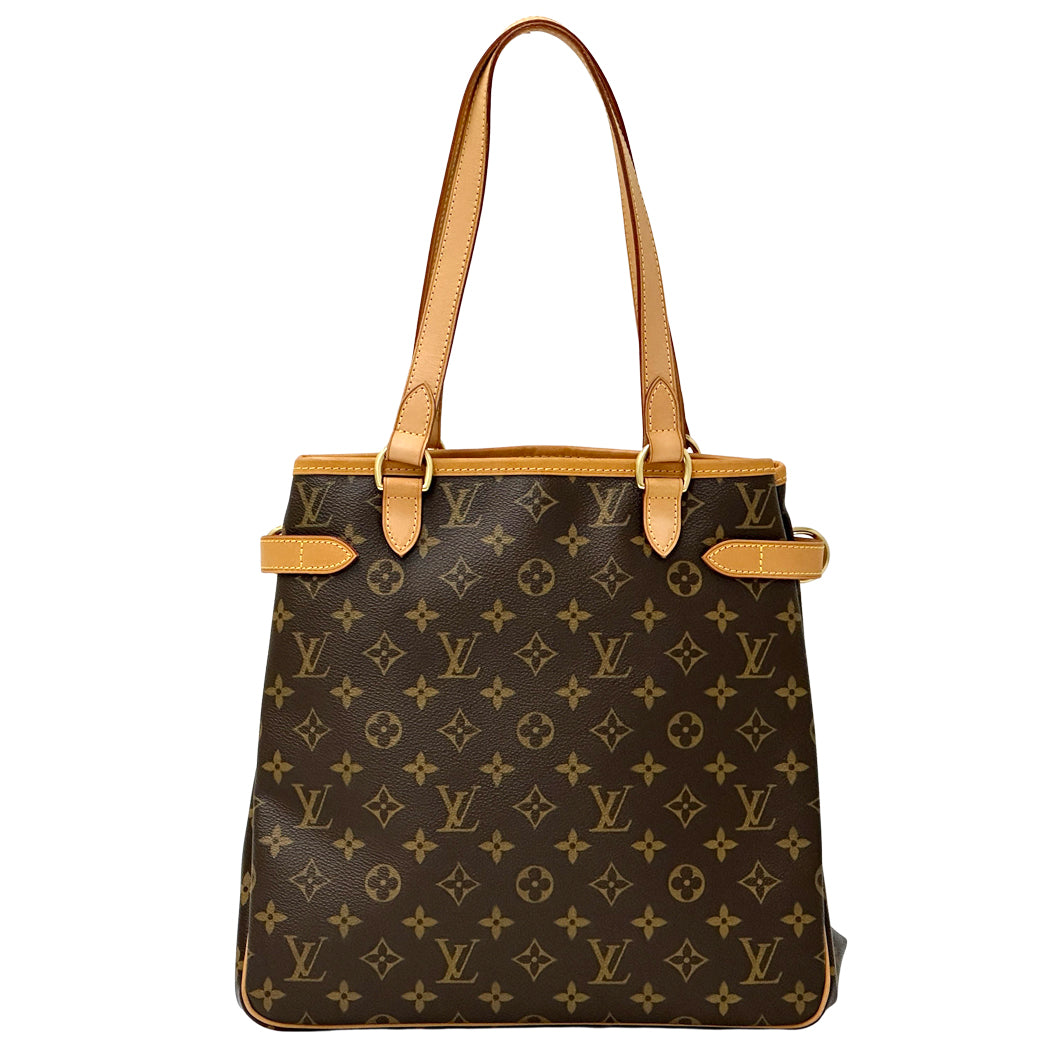 LOUIS VUITTON ルイ・ヴィトン バティニョール ヴェルティカル トートバッグ モノグラム ブラウン M51153 レディース 【中古】