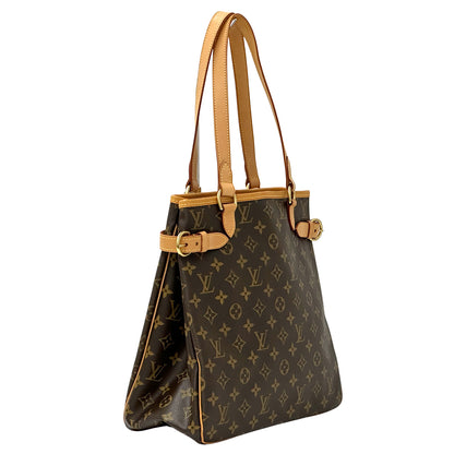 LOUIS VUITTON ルイ・ヴィトン バティニョール ヴェルティカル トートバッグ モノグラム ブラウン M51153 レディース 【中古】