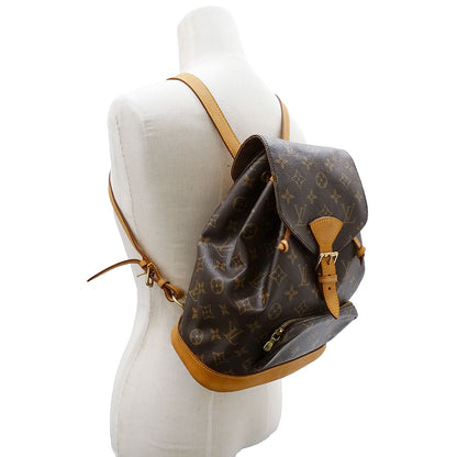 LOUIS VUITTON ルイ・ヴィトン モンスリMM リュック モノグラム ブラウン M51136 モノグラムキャンバス レディース 【中古】