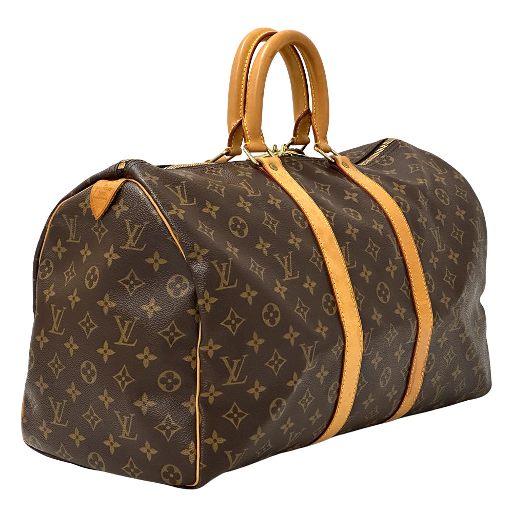 LOUIS VUITTON ルイ・ヴィトン キーポル 45 ボストンバッグ モノグラム ブラウン M41428 レディース メンズ 【中古】