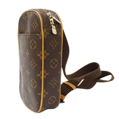 LOUIS VUITTON ルイ・ヴィトン ポシェット・ガンジュ ショルダーバッグ モノグラム ブラウン M51870 モノグラムキャンバス メンズ 【中古】