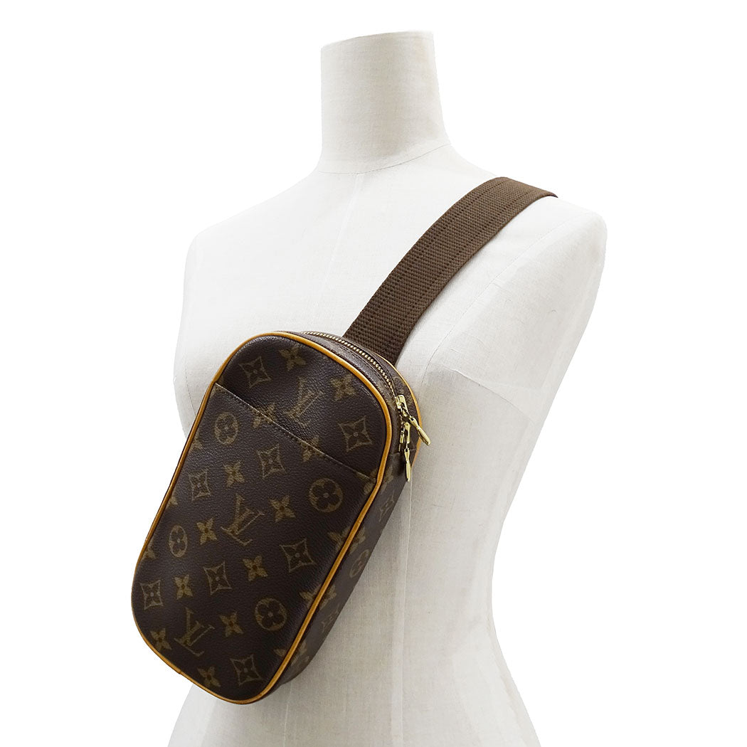 LOUIS VUITTON ルイ・ヴィトン ポシェット・ガンジュ ショルダーバッグ モノグラム ブラウン M51870 モノグラムキャンバス メンズ 【中古】