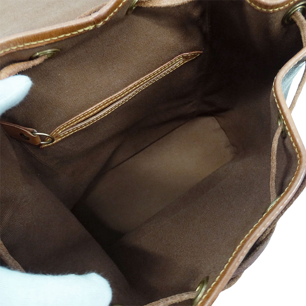LOUIS VUITTON ルイ・ヴィトン モンスリMM リュック モノグラム ブラウン M51136 モノグラムキャンバス レディース 【中古】
