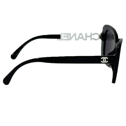 CHANEL シャネル サングラス ココマーク ブラック ホワイト 5422-B-A プラスチック レディース 【中古】