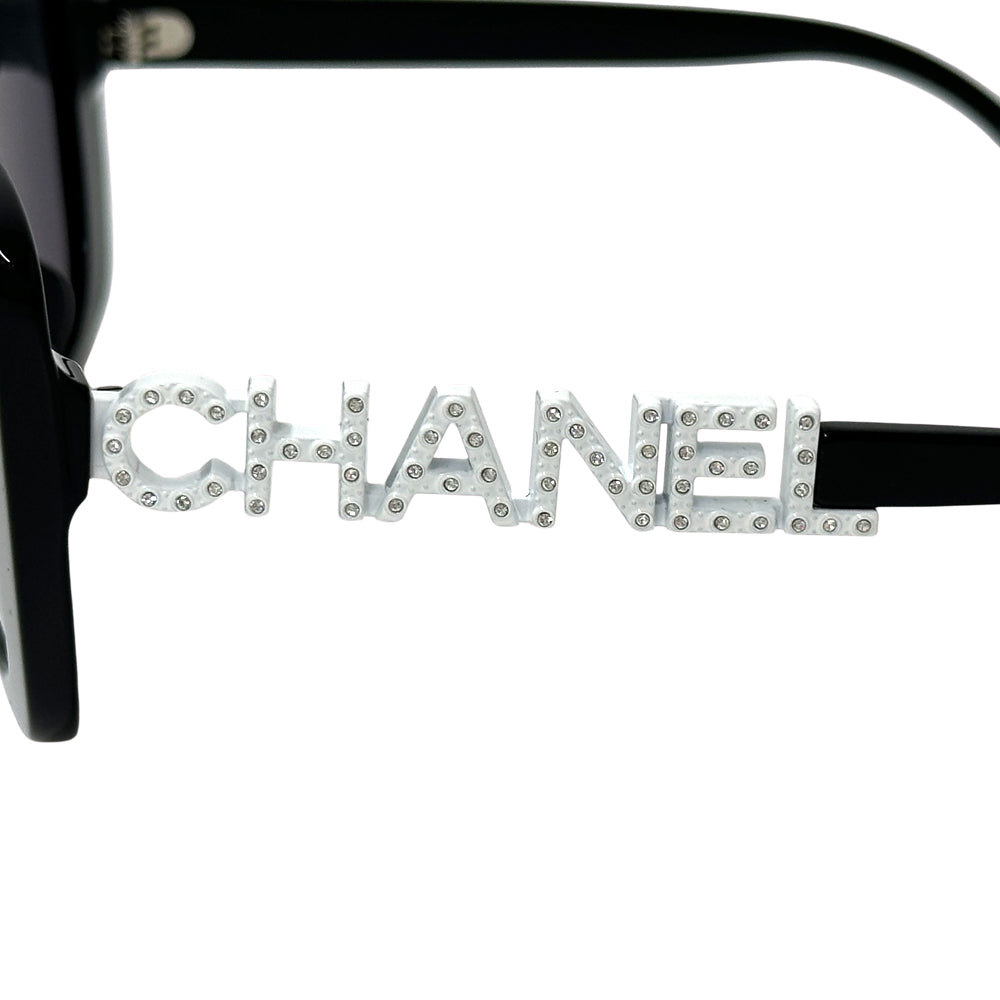 CHANEL シャネル サングラス ココマーク ブラック ホワイト 5422-B-A プラスチック レディース 【中古】