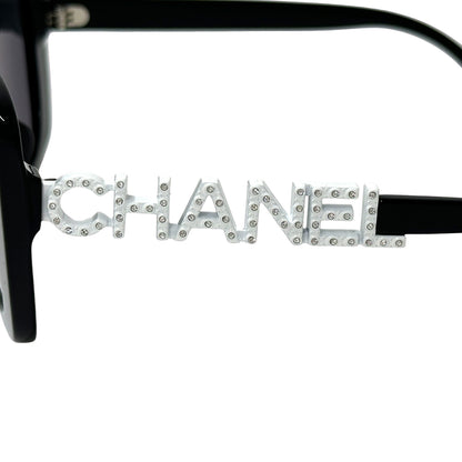 CHANEL シャネル サングラス ココマーク ブラック ホワイト 5422-B-A プラスチック レディース 【中古】