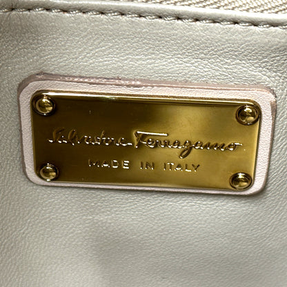 Ferragamo フェラガモ 2wayバッグ ガンチーニ ピンクベージュ レザー レディース 【中古】