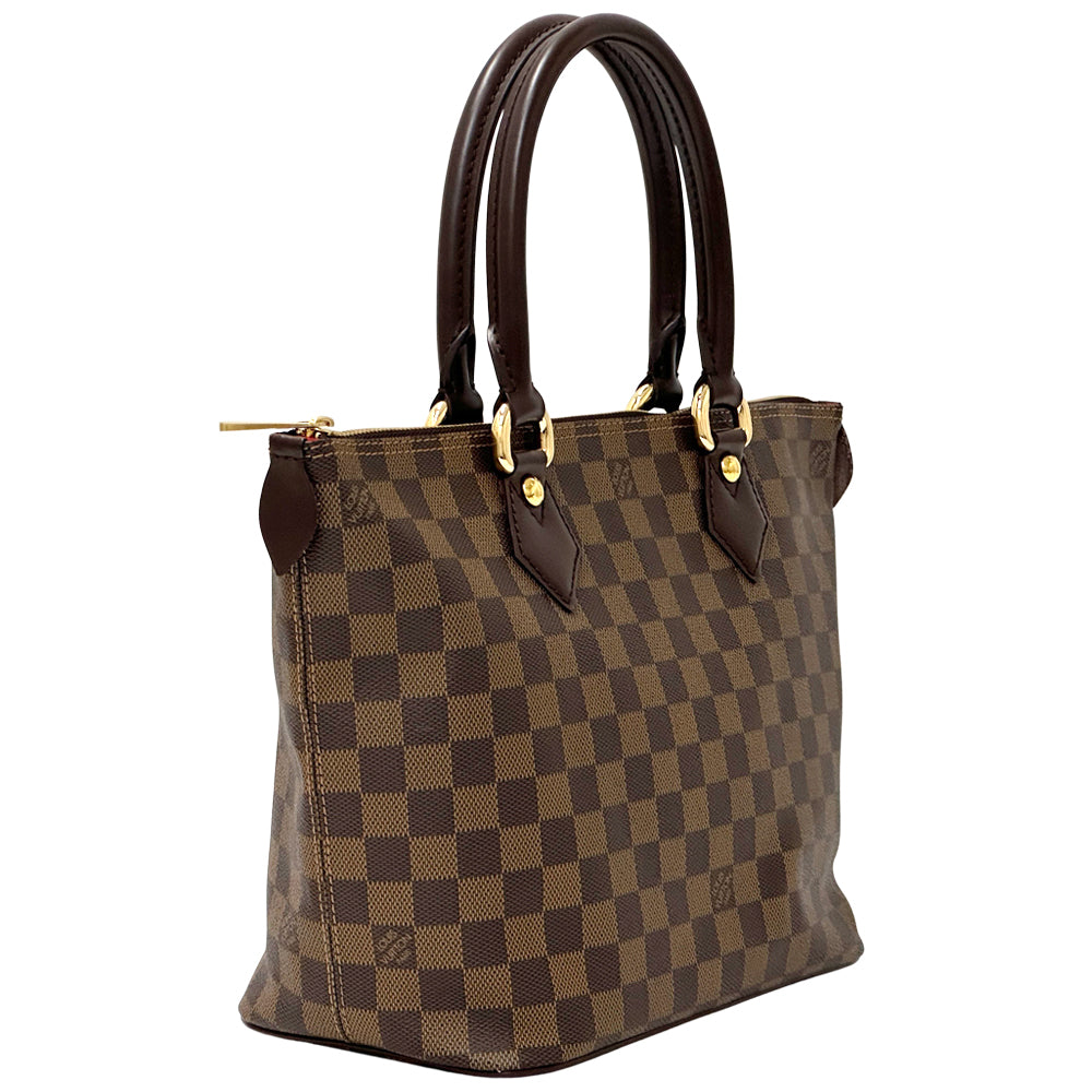 LOUIS VUITTON ルイ・ヴィトン サレヤ PM トートバッグ ダミエ エベヌ ブラウン N51183 レディース 【中古】