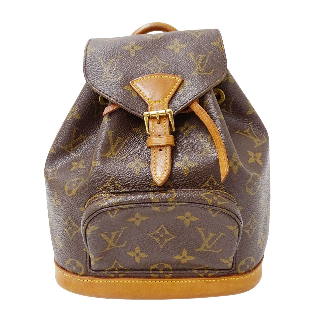 LOUIS VUITTON ルイ・ヴィトン ミニ・モンスリ リュック モノグラム ブラウン M51137 モノグラムキャンバス レディース 【中古】