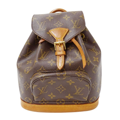 LOUIS VUITTON ルイ・ヴィトン ミニ・モンスリ リュック モノグラム ブラウン M51137 モノグラムキャンバス レディース 【中古】