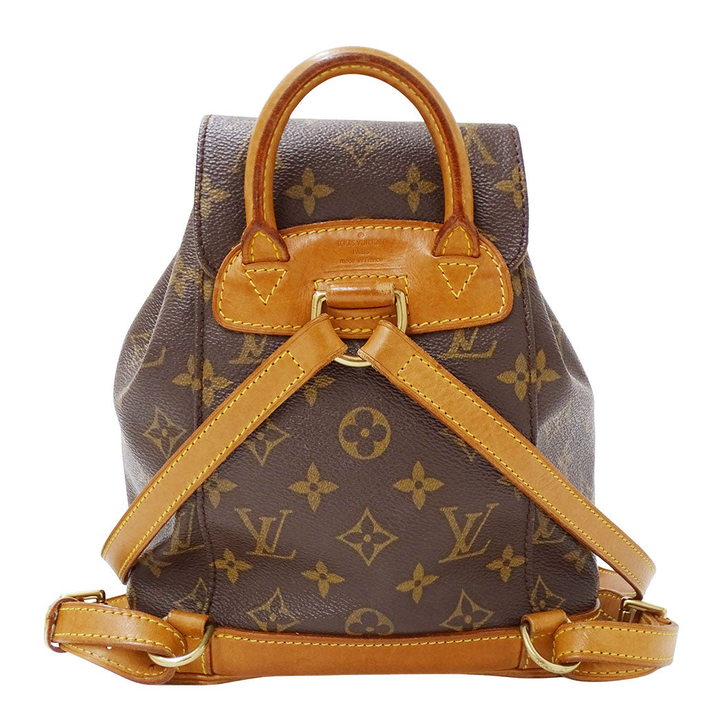 LOUIS VUITTON ルイ・ヴィトン ミニ・モンスリ リュック モノグラム ブラウン M51137 モノグラムキャンバス レディース 【中古】
