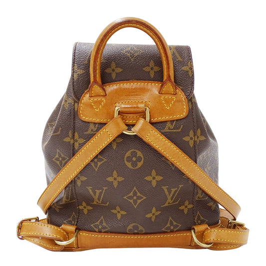 LOUIS VUITTON ルイ・ヴィトン ミニ・モンスリ リュック モノグラム ブラウン M51137 モノグラムキャンバス レディース 【中古】
