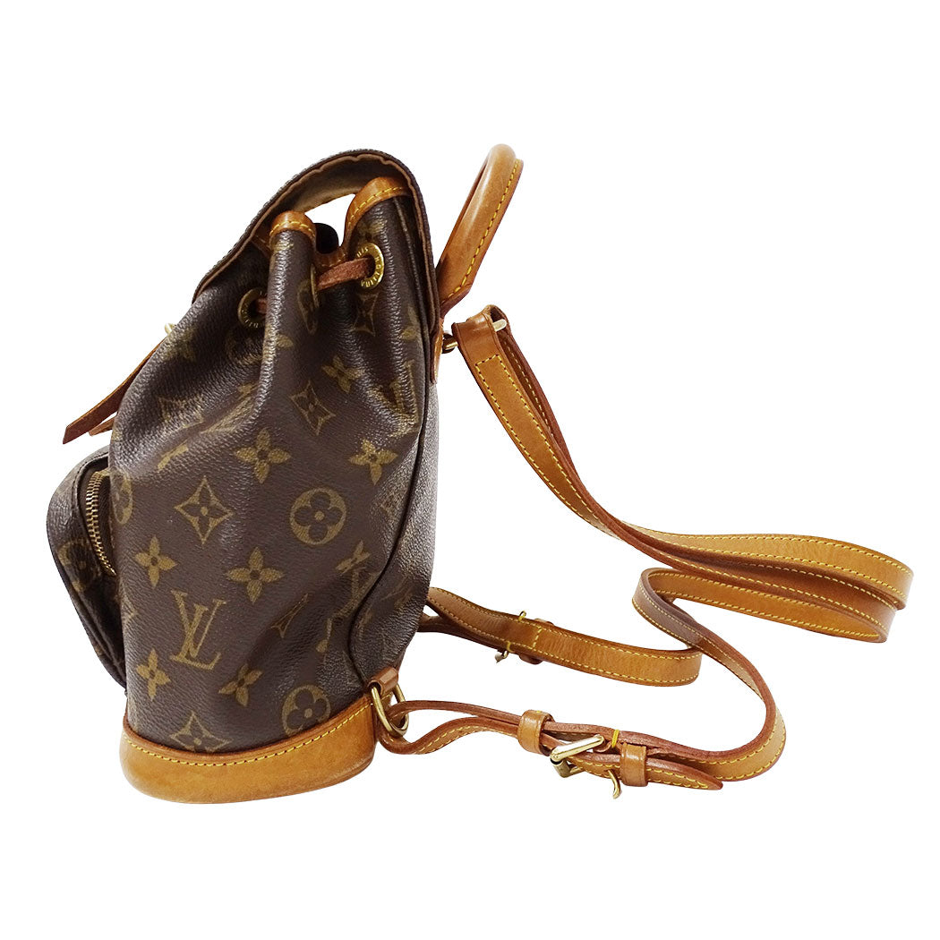 LOUIS VUITTON ルイ・ヴィトン ミニ・モンスリ リュック モノグラム ブラウン M51137 モノグラムキャンバス レディース 【中古】