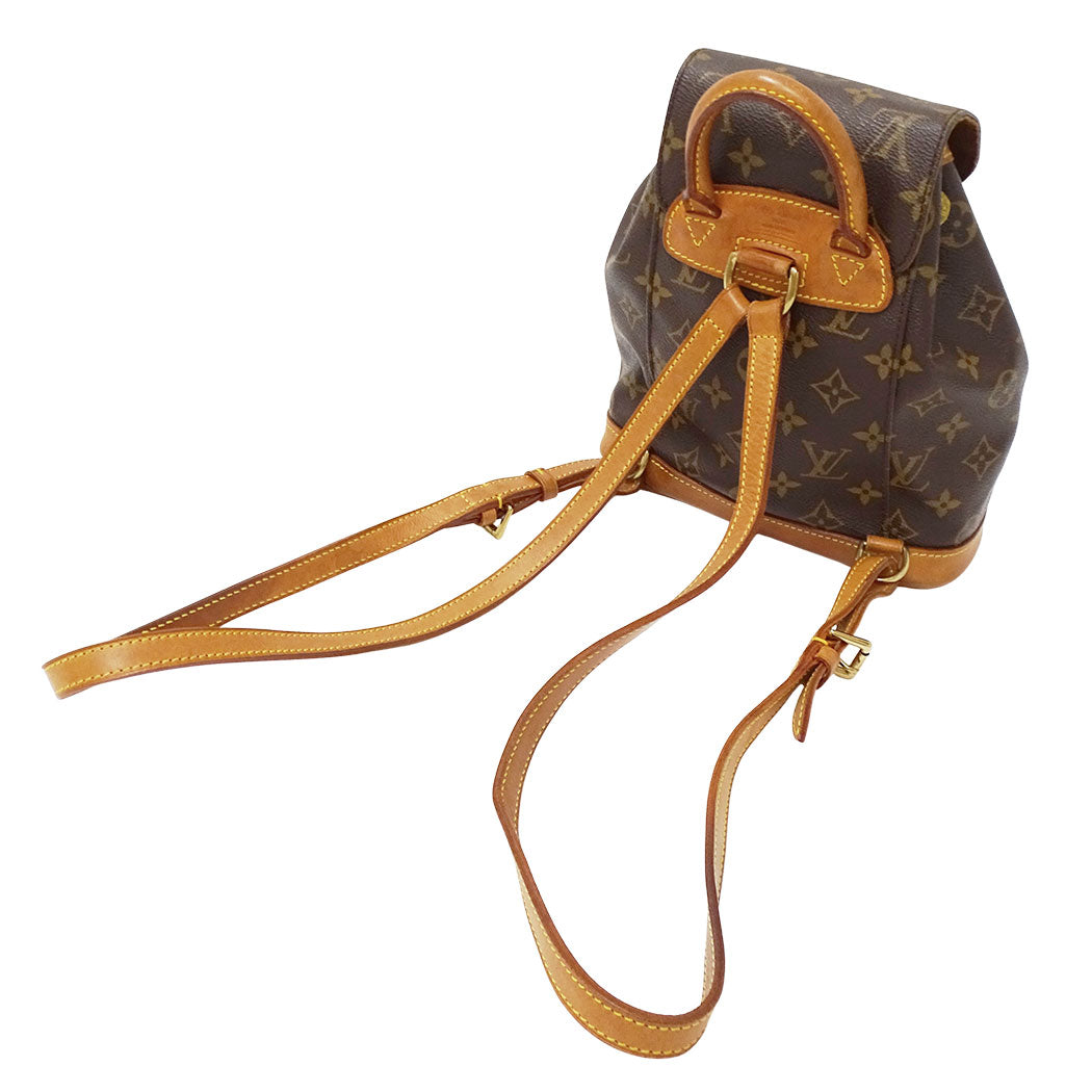 LOUIS VUITTON ルイ・ヴィトン ミニ・モンスリ リュック モノグラム ブラウン M51137 モノグラムキャンバス レディース 【中古】