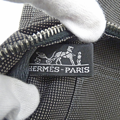 HERMES エルメス トートバッグ エールライン トートMM ブラック キャンバス レディース 【中古】