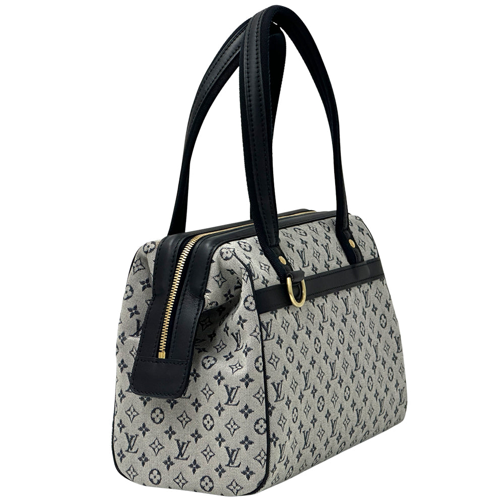 LOUIS VUITTON ルイ・ヴィトン ジョセフィーヌPM ハンドバッグ モノグラム ミニ ブルー M92214 レディース 【中古】