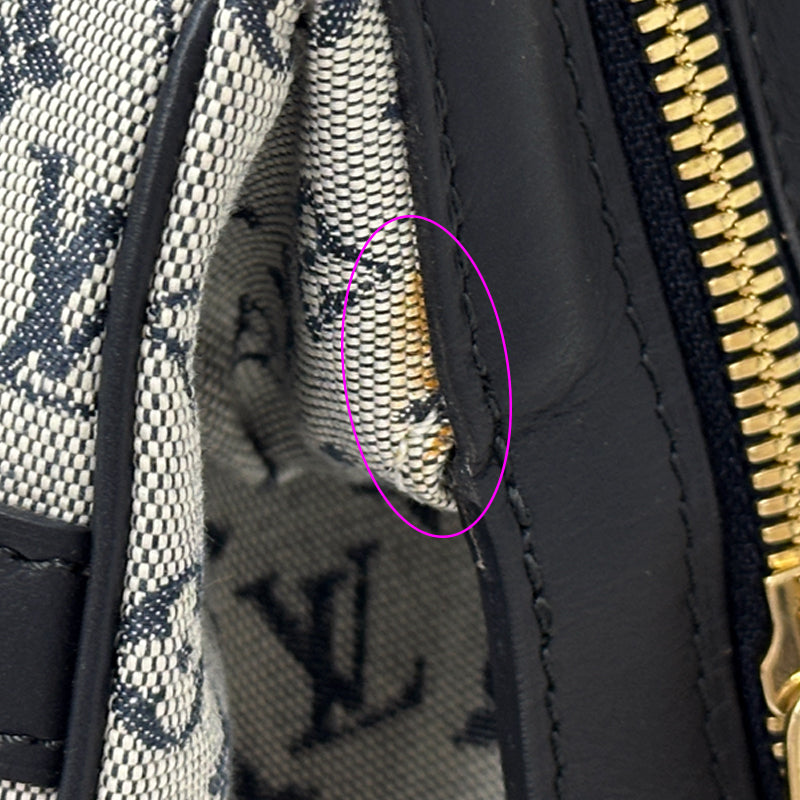 LOUIS VUITTON ルイ・ヴィトン ジョセフィーヌPM ハンドバッグ モノグラム ミニ ブルー M92214 レディース 【中古】