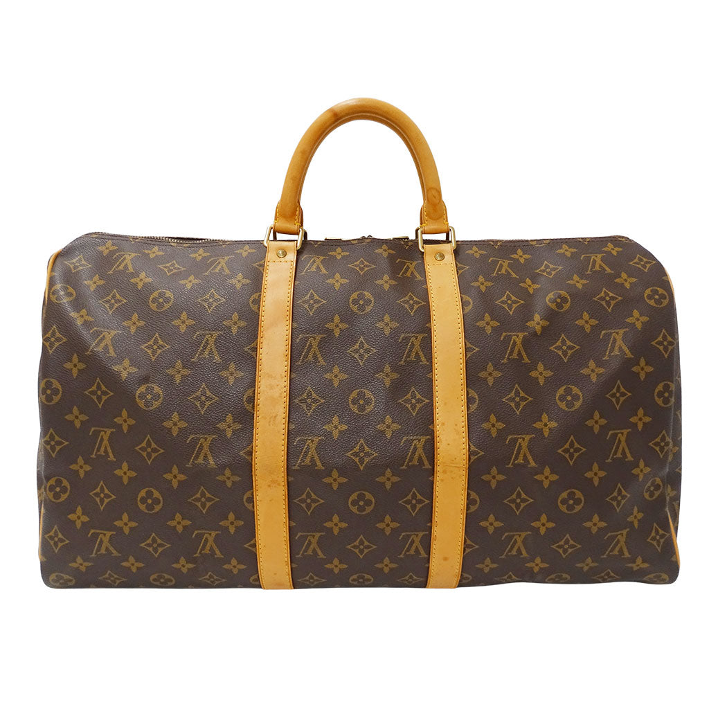 LOUIS VUITTON ルイ・ヴィトン キーポル50 ボストンバッグ ブラウン M41426 モノグラムキャンバス レディース メンズ 【中古】