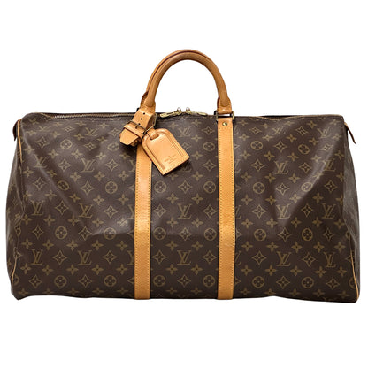 LOUIS VUITTON ルイ・ヴィトン キーポル 55 ボストンバッグ モノグラム ブラウン M41424 レディース メンズ 【中古】