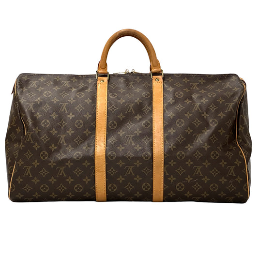 LOUIS VUITTON ルイ・ヴィトン キーポル 55 ボストンバッグ モノグラム ブラウン M41424 レディース メンズ 【中古】
