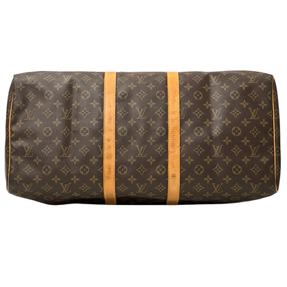 LOUIS VUITTON ルイ・ヴィトン キーポル 55 ボストンバッグ モノグラム ブラウン M41424 レディース メンズ 【中古】