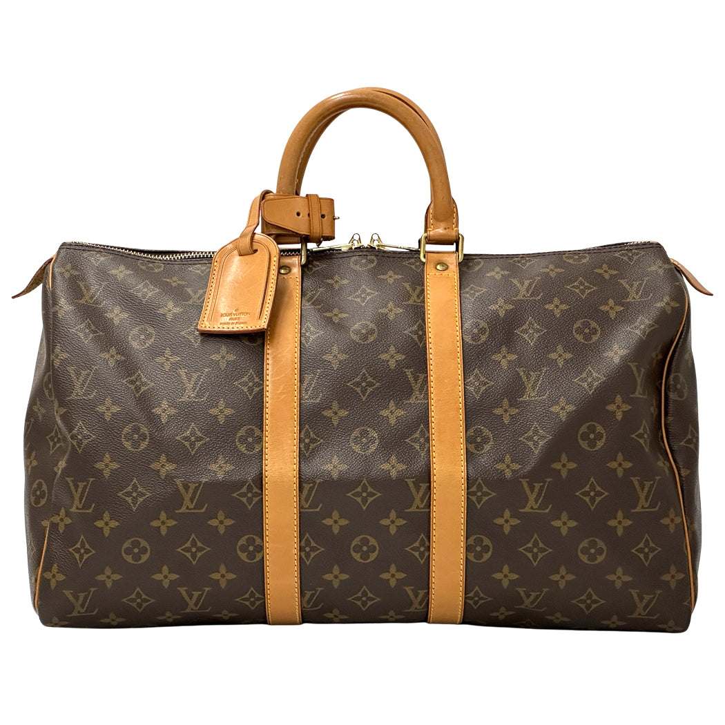 LOUIS VUITTON ルイ・ヴィトン キーポル45 ボストンバッグ モノグラム ブラウン M41428 レディース メンズ 【中古】