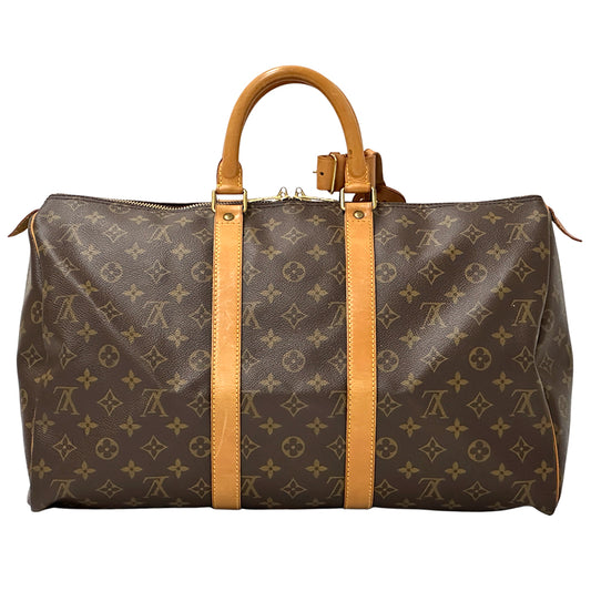 LOUIS VUITTON ルイ・ヴィトン キーポル45 ボストンバッグ モノグラム ブラウン M41428 レディース メンズ 【中古】